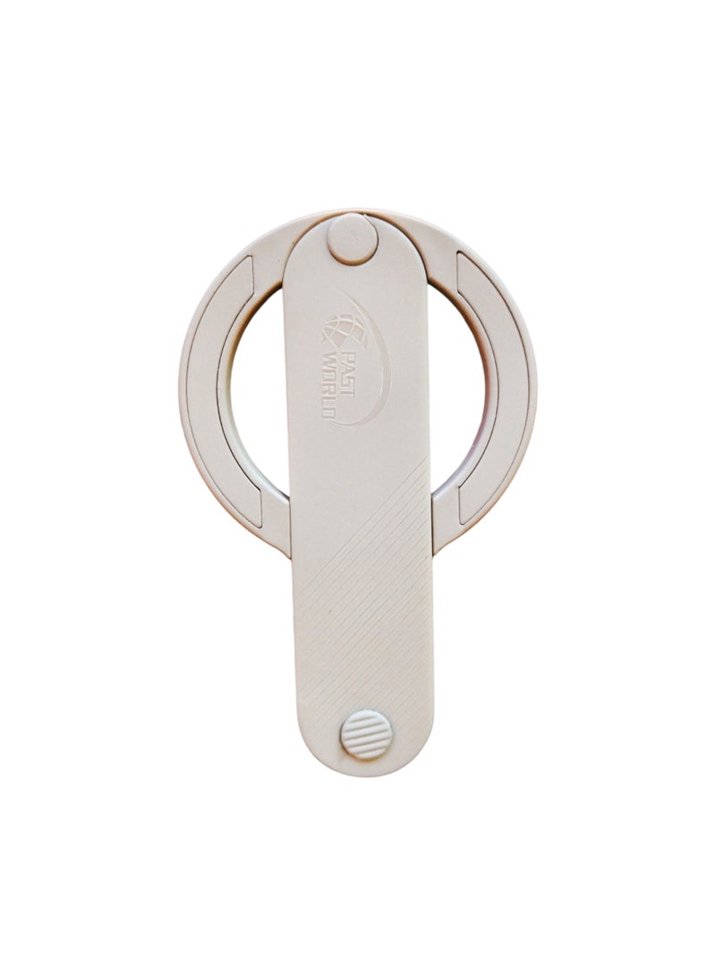 PAST WORLD Magnetic iPhone grip compatible with MagSafe, versatile, with a sleek and practical cream design. - Image 1